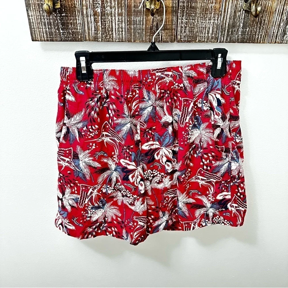Columbia PFG Swim Trunks Mens small Red Tropical Pockets Mesh Lined Shorts
